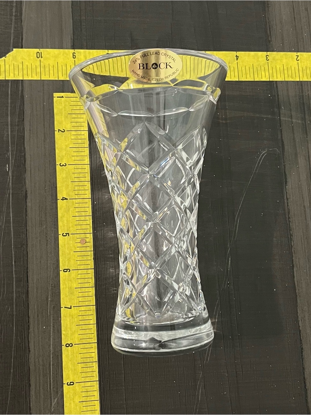 Block Brand Clear Cut Crystal Vase - Clear